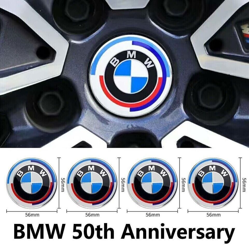 BMW 50th Anniversary Emblem Wheel Center Hub Caps