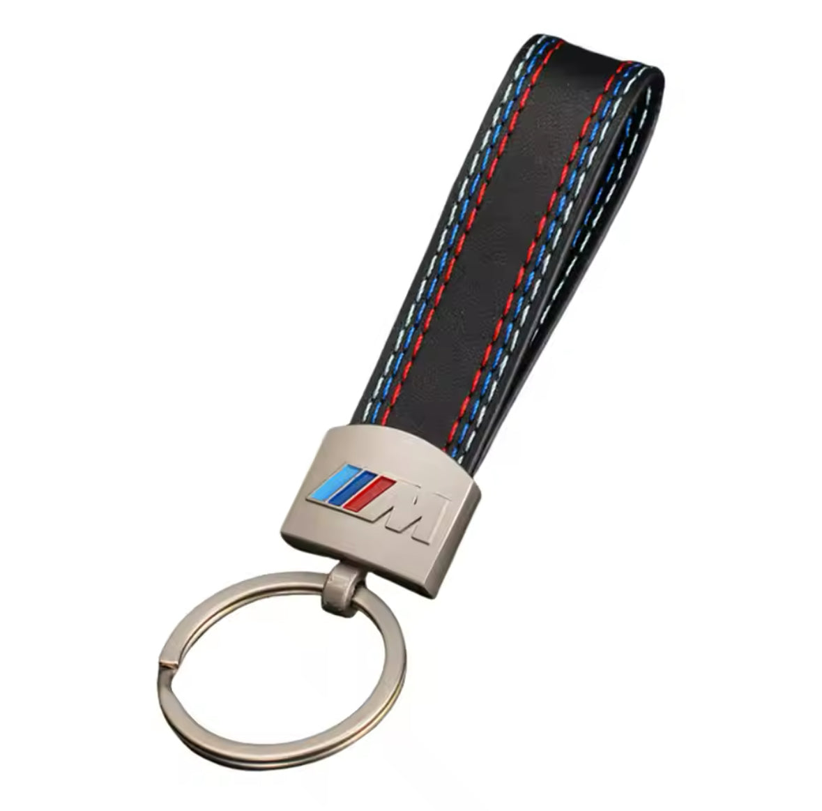 M-Power Leather Keychain Car Metal Key