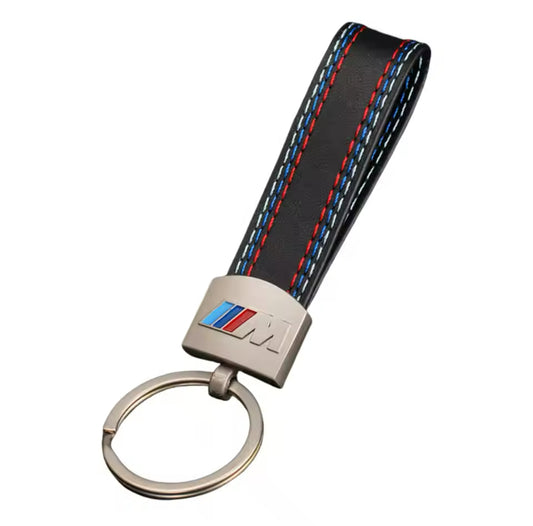 M-Power Leather Keychain Car Metal Key