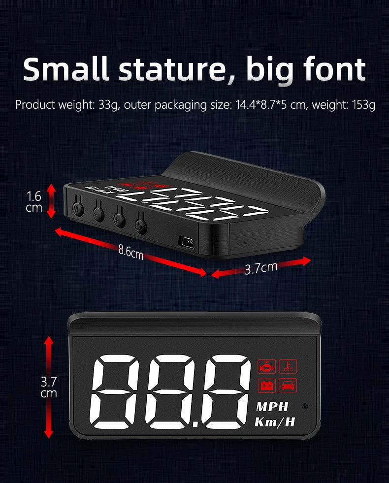 WYING M3 Auto OBD2 GPS Head-Up Display Auto Electronics HUD Projector Display Digital Car Speedometer Accessories For All Car