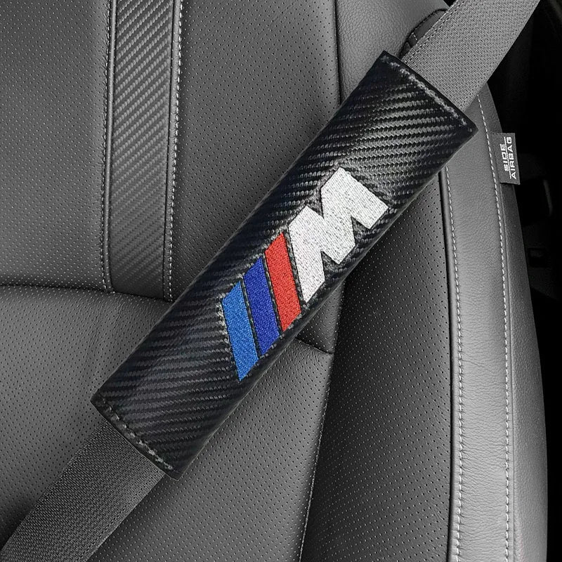 Carbon Fiber Car Seat Belt Cover For BMW