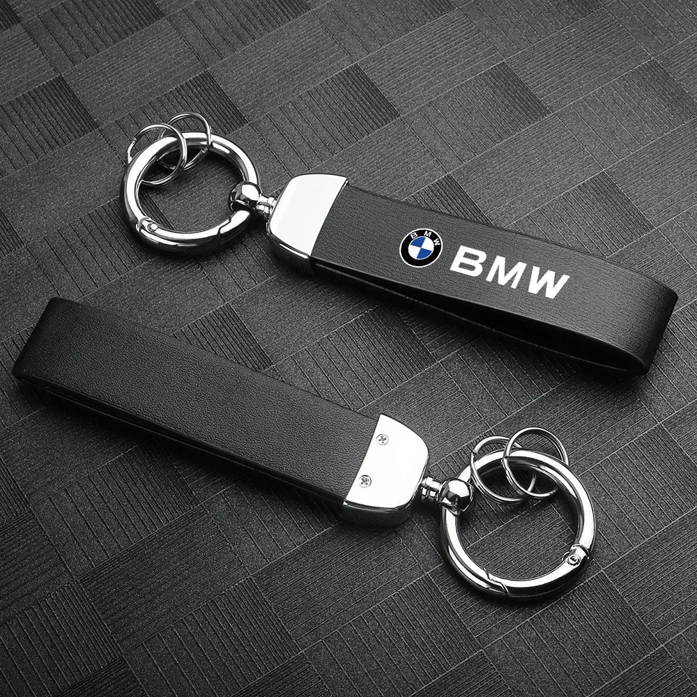 Leather Car Emblem Key Fobs Keyring