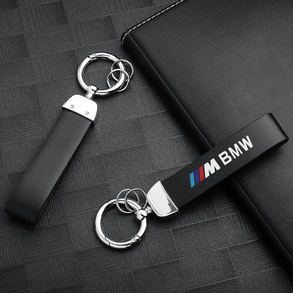 Leather Car Emblem Key Fobs Keyring