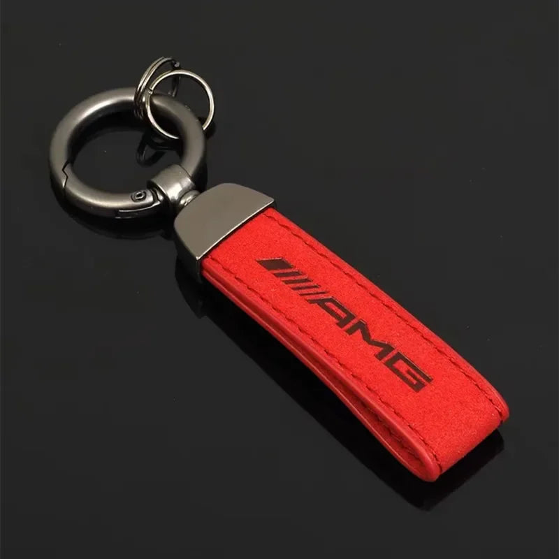 Suede Car Key Chain Ring Holder For Mercedes