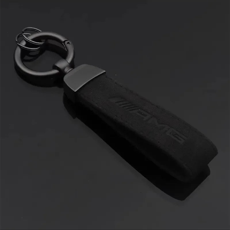 Suede Car Key Chain Ring Holder For Mercedes