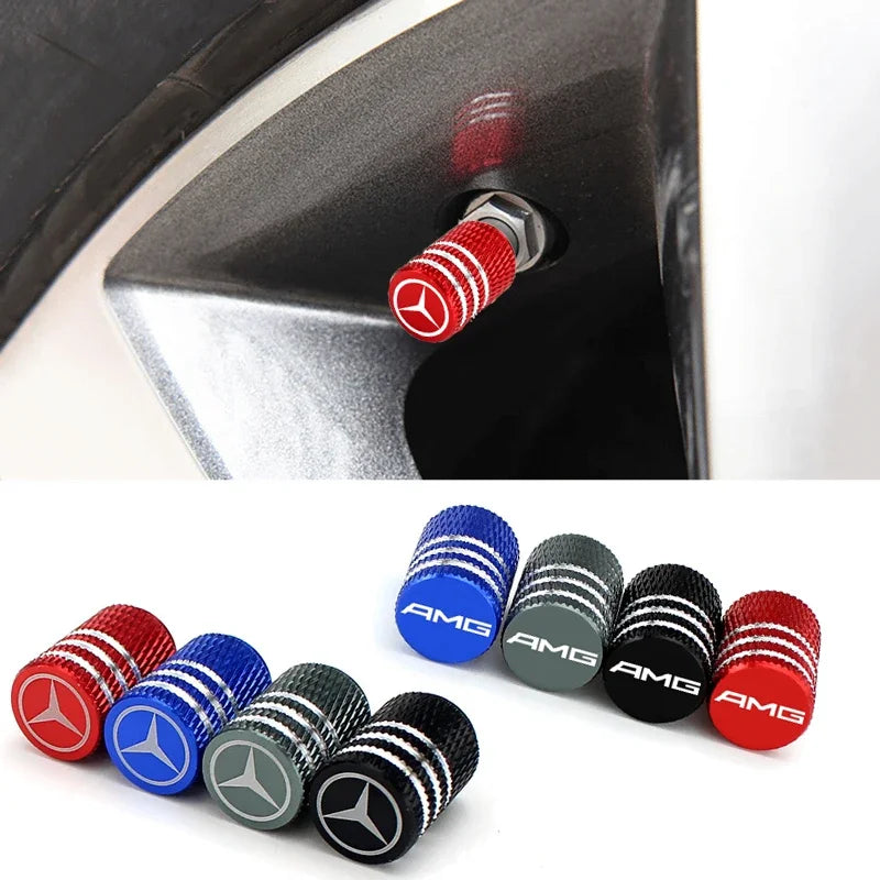 4pcs Car Wheel Tire Valve Caps Tyre Rim Stem