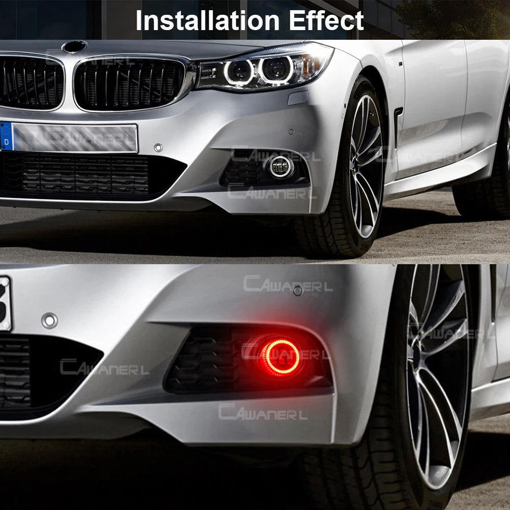 2 X Car Angel Eye LED Fog Lights for BMW 3 series