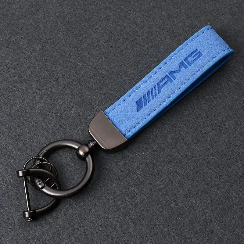 Suede Car Key Chain Ring Holder For Mercedes