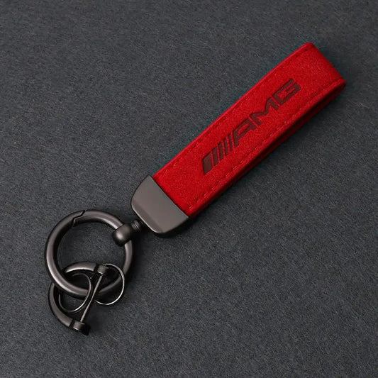 Suede Car Key Chain Ring Holder For Mercedes