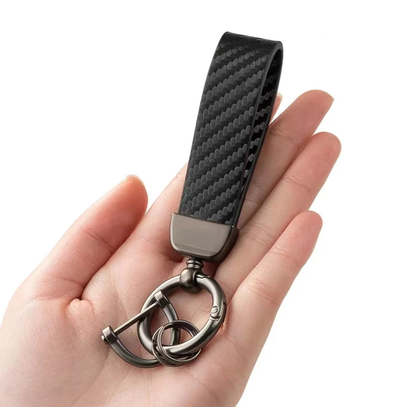 Keychain Carbon Fiber For Audi a3 a4 a5 a6 a7 a8 Q3 Q4 Q5 Q6 Q7 b8 b6 c6 Car Zinc Alloy Luxury Car Accessories