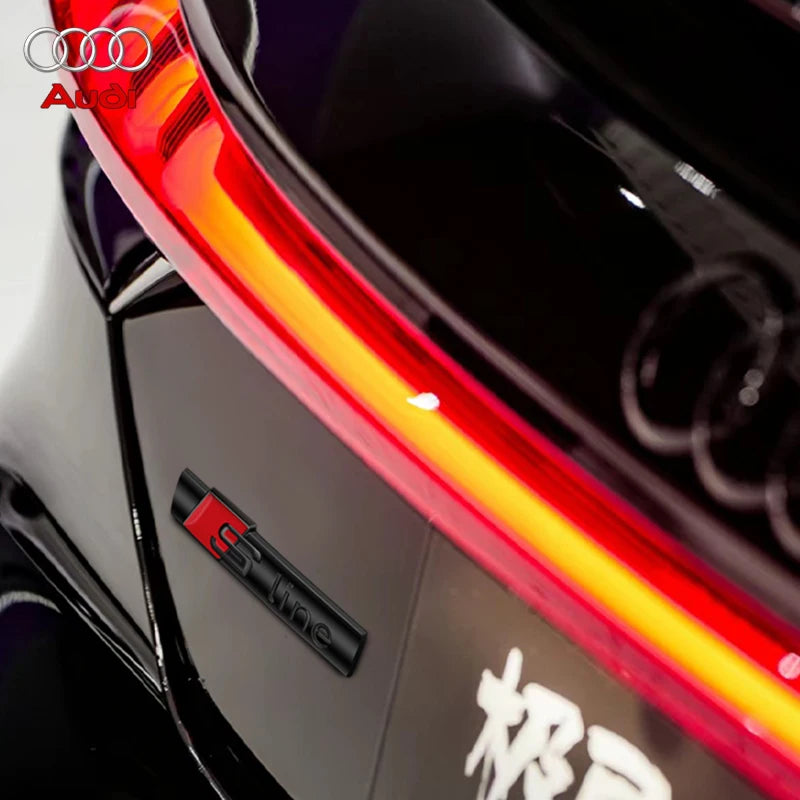 3d Metal Audi S Line Emblem Black