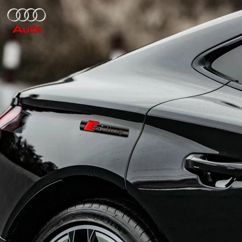 3d Metal Audi S Line Emblem Black