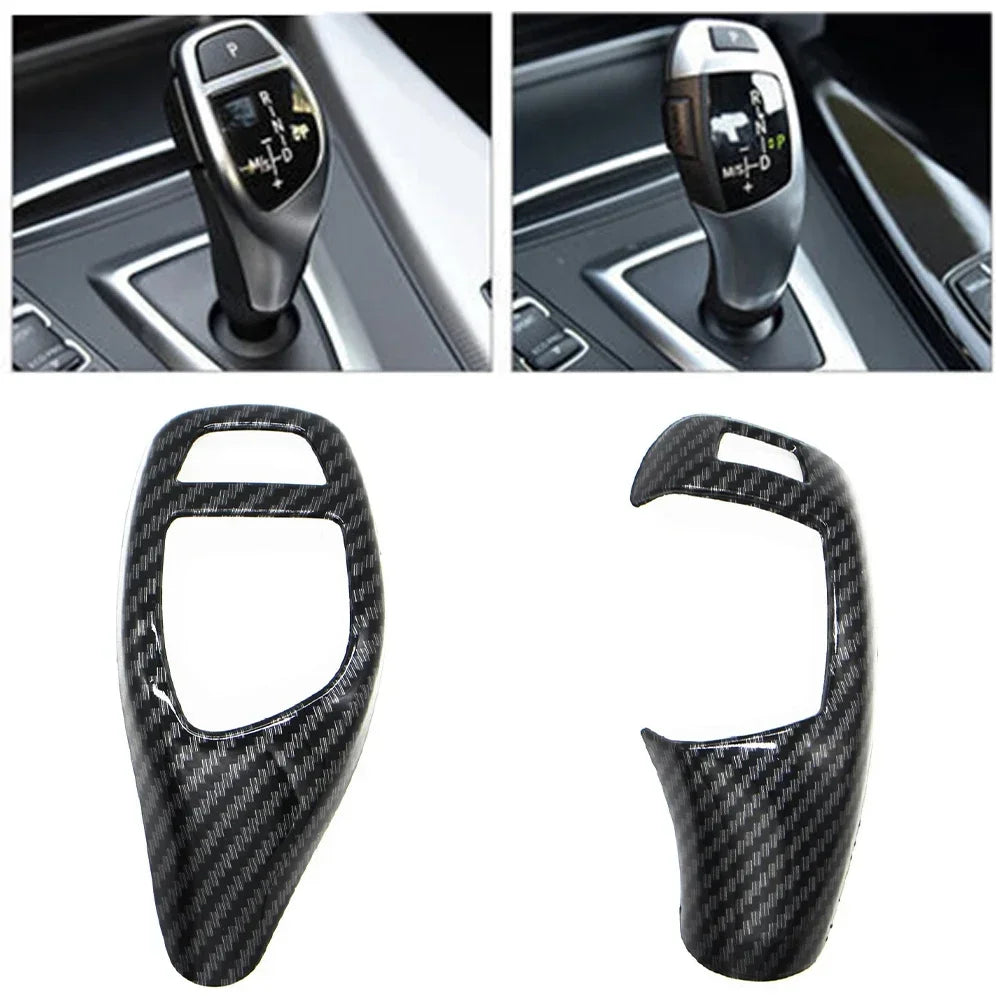 Carbon Fiber Texture Gear Shift Panel Frame Gear