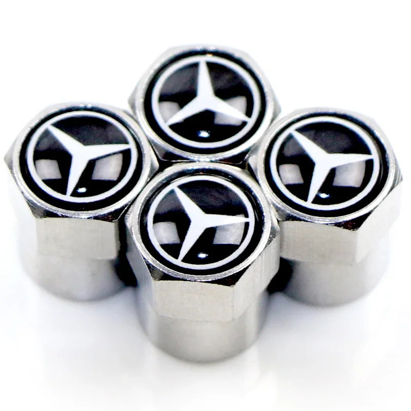 Car Tire Valve Caps Emblem metal Cap For Mercedes