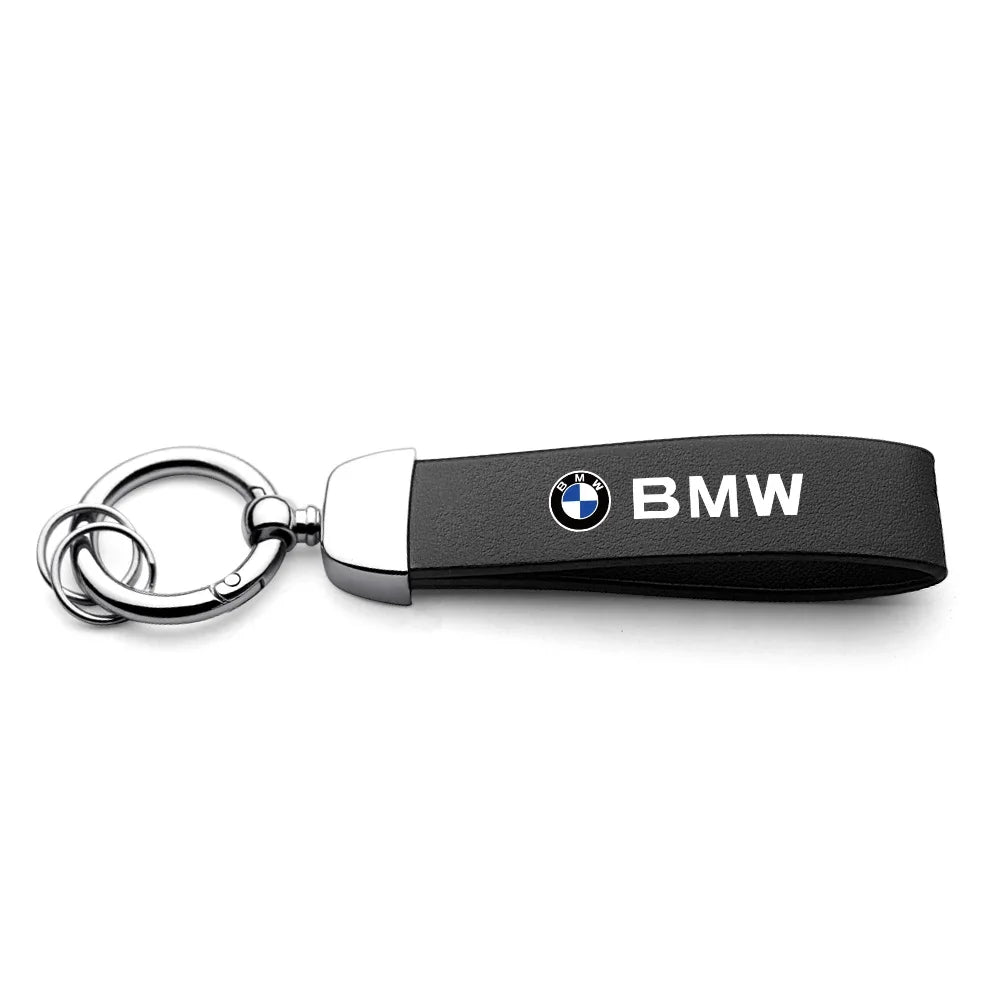 Leather Car Emblem Key Fobs Keyring