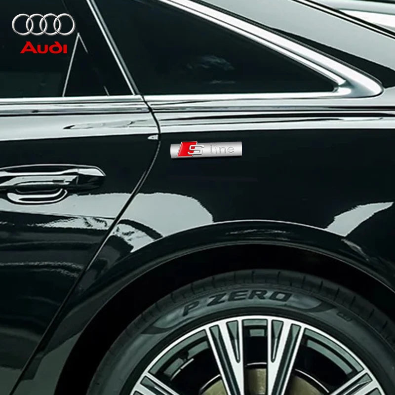 3d Metal Audi S Line Emblem Black