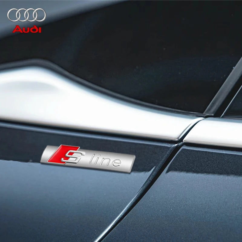 3d Metal Audi S Line Emblem Black