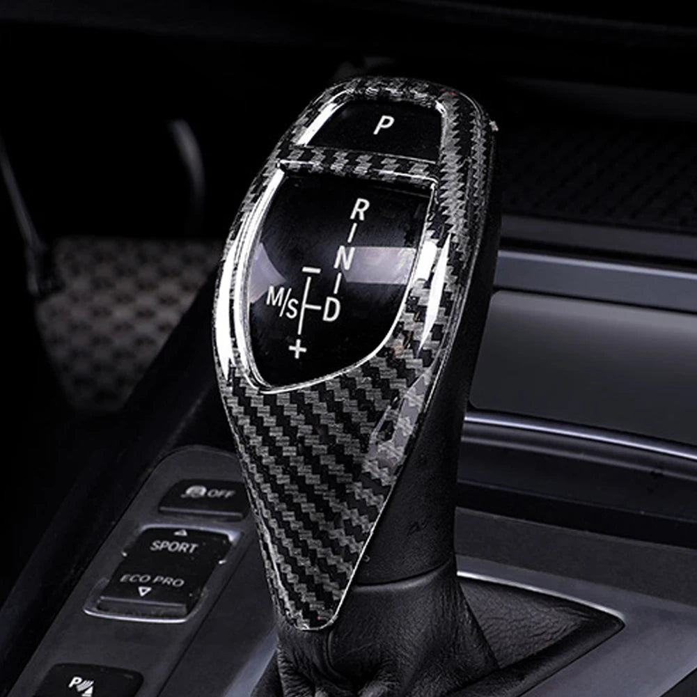 Carbon Fiber Texture Gear Shift Panel Frame Gear