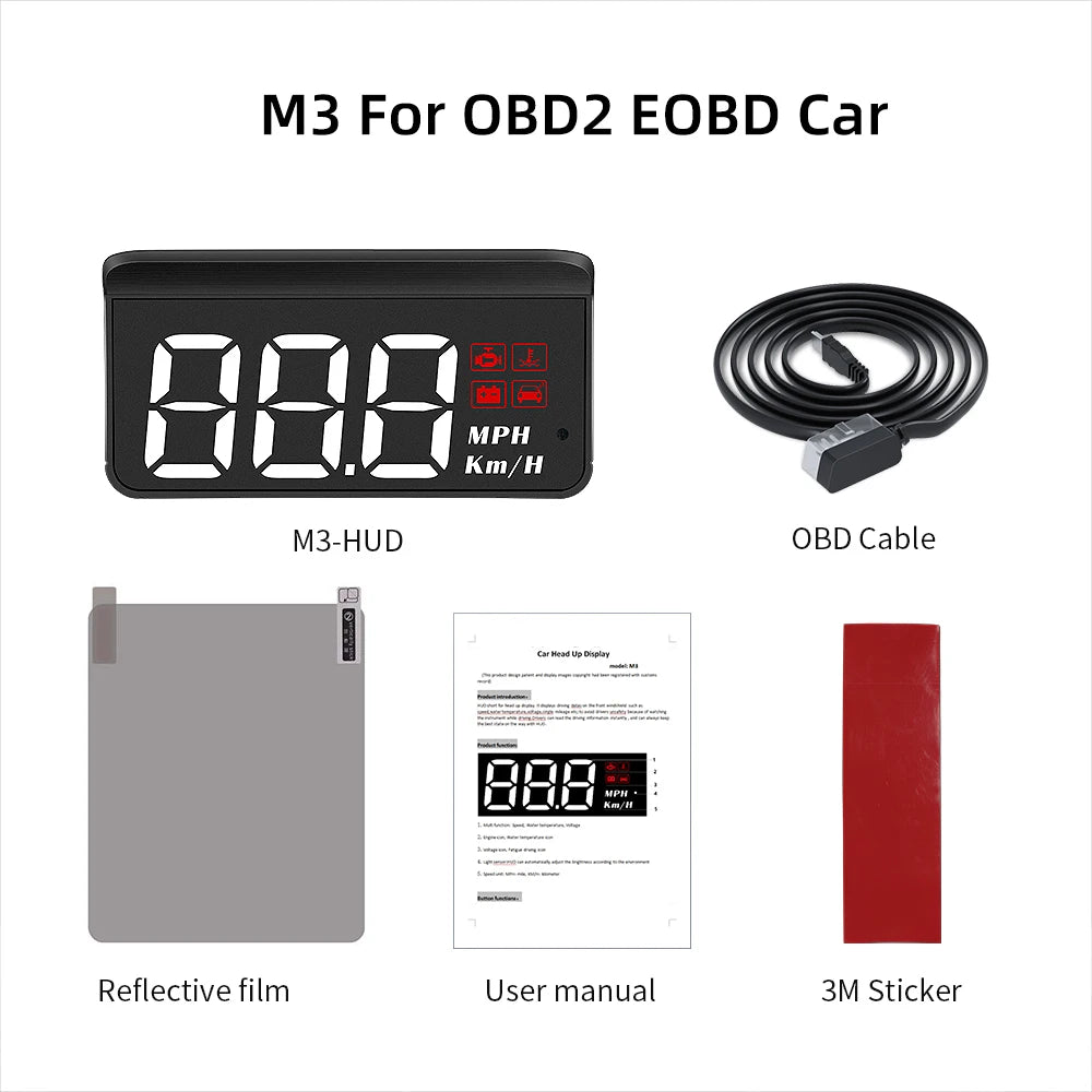 WYING M3 Auto OBD2 GPS Head-Up Display