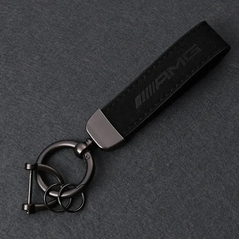 Suede Car Key Chain Ring Holder For Mercedes