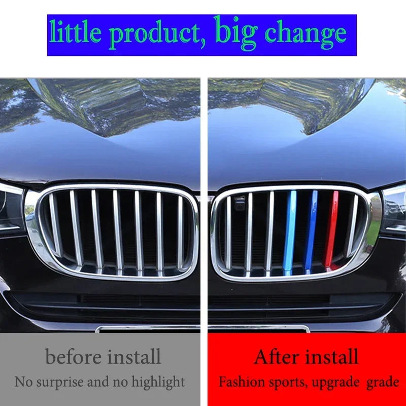 BMW Front Grille Trim Bumper Strips Cover Sticker