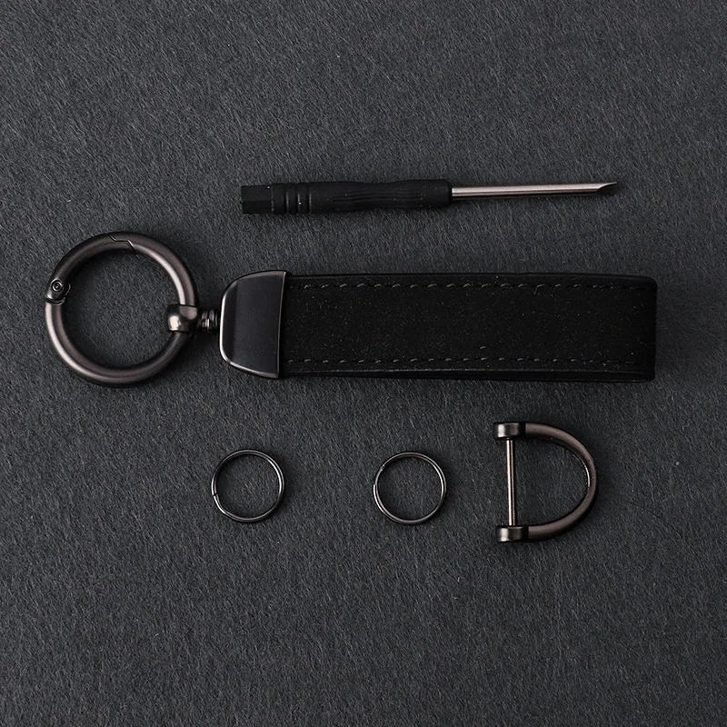 Suede Car Key Chain Ring Holder For Mercedes