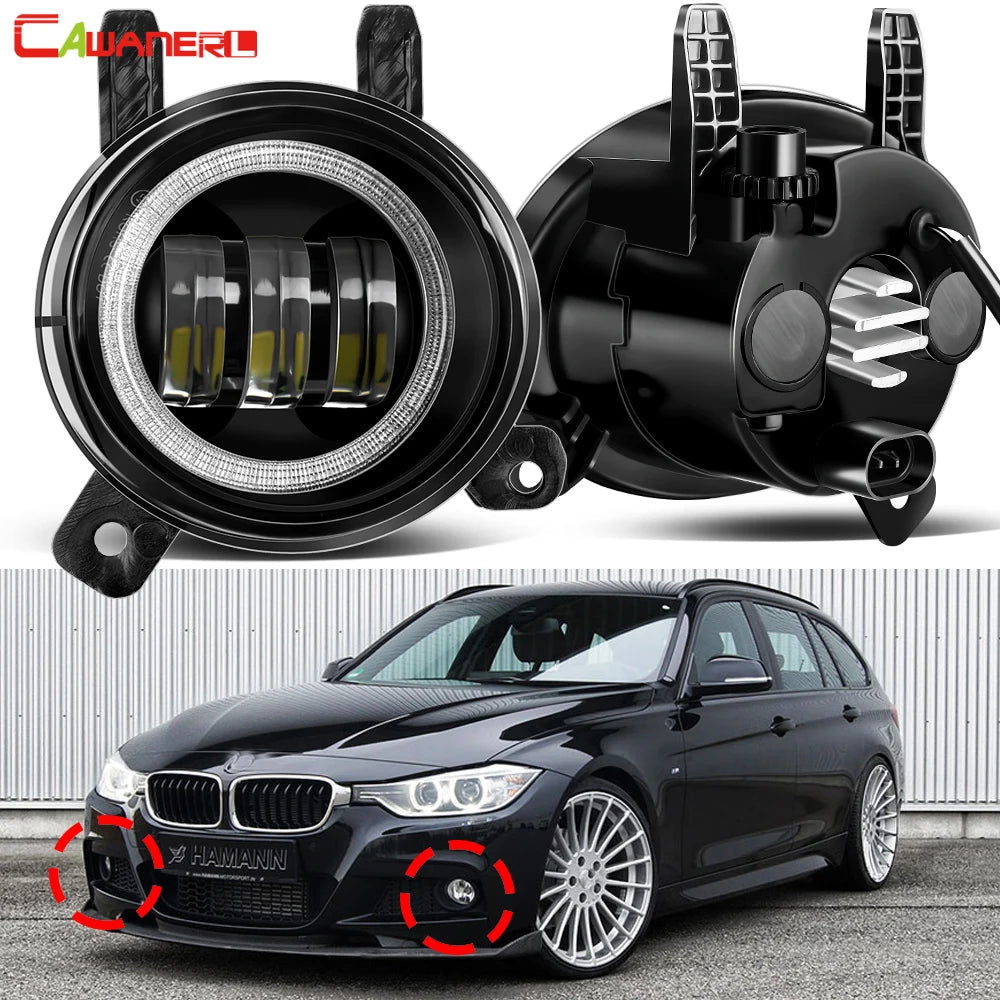 2 X Car Angel Eye LED Fog Lights for BMW 3 series