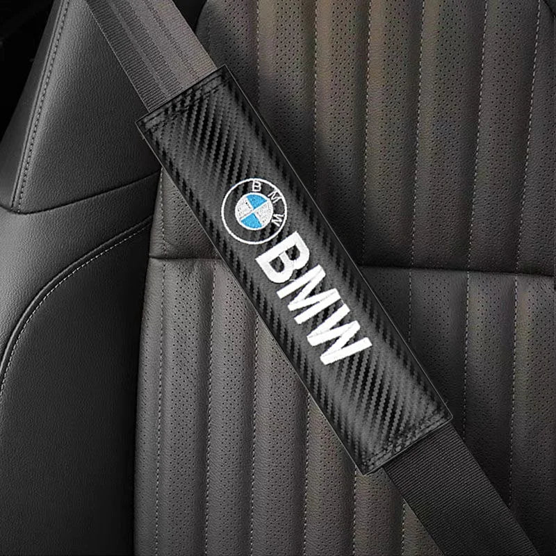 Carbon Fiber Car Seat Belt Cover For BMW