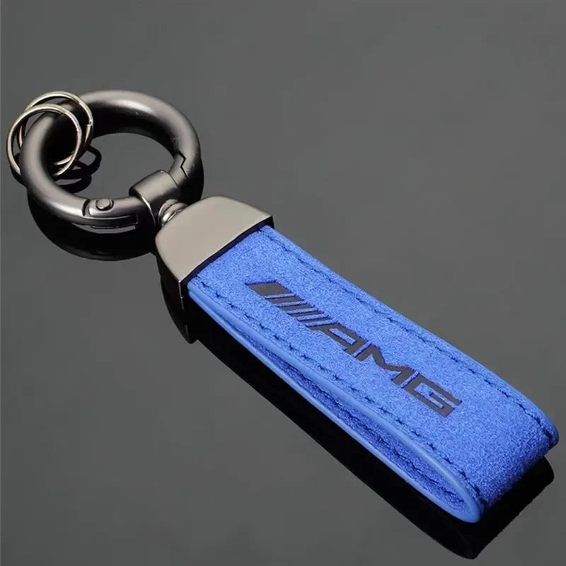 Suede Car Key Chain Ring Holder For Mercedes