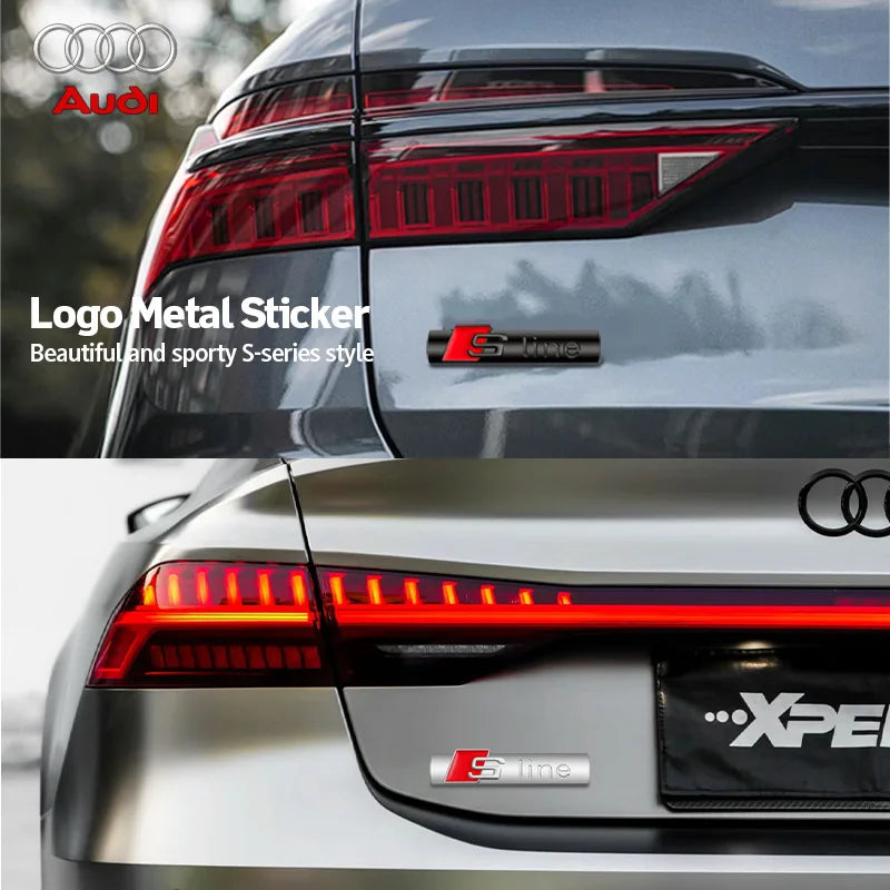 3d Metal Audi S Line Emblem Black