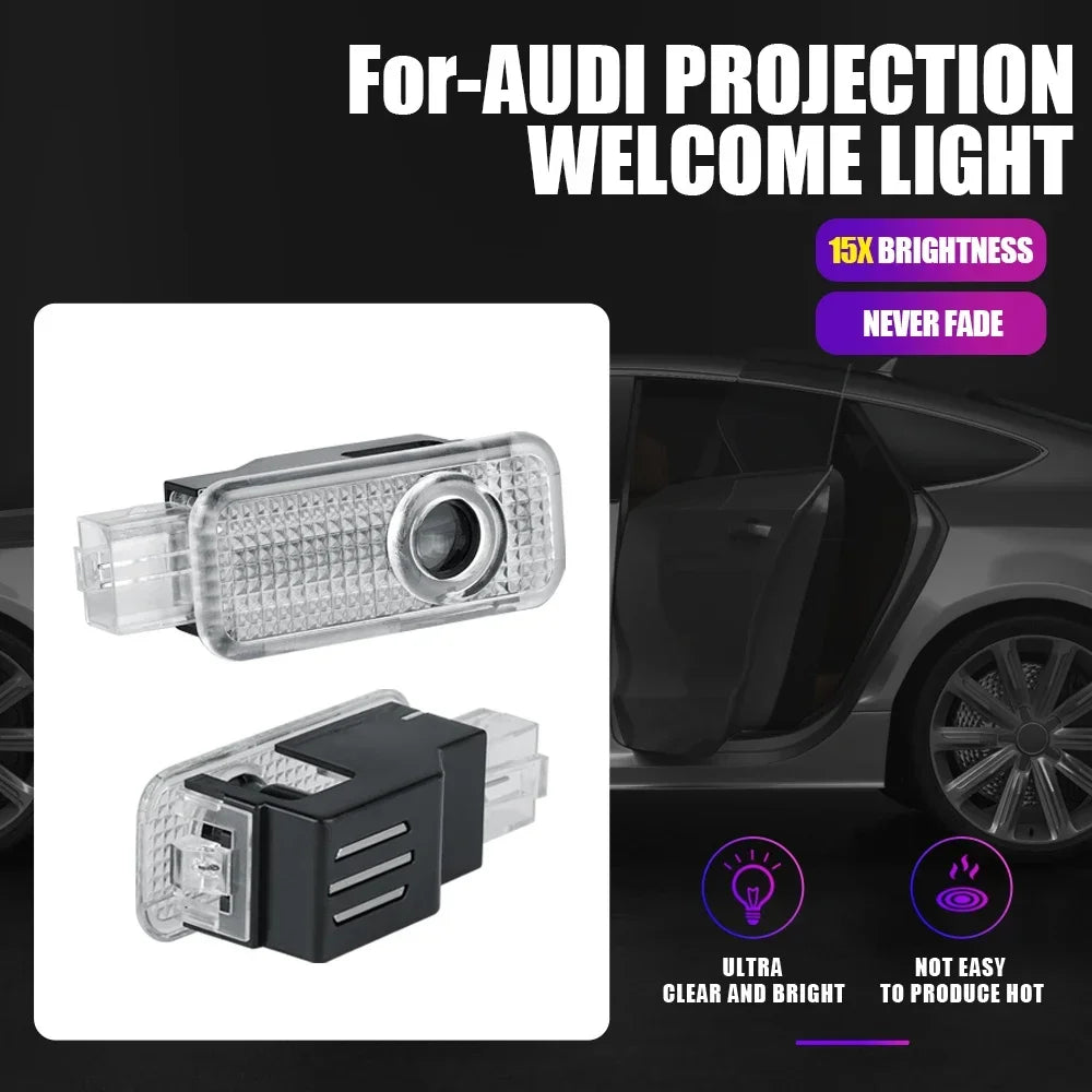 Car Door Welcome Light Led HD Projector Lamp For Audi A3 A4 B8 8P 8V A6 C7 A5 Q5 B7 B6 B9 SLINE QUTTRO RS Q3 Q7 S3 S4 S5 S6 S8