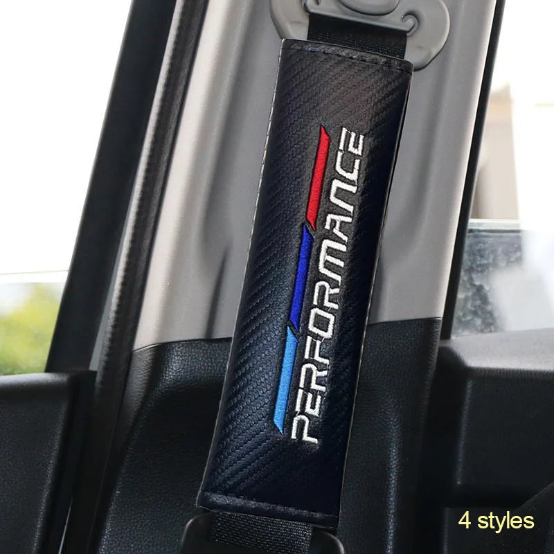 Carbon Fiber Car Seat Belt Cover For BMW