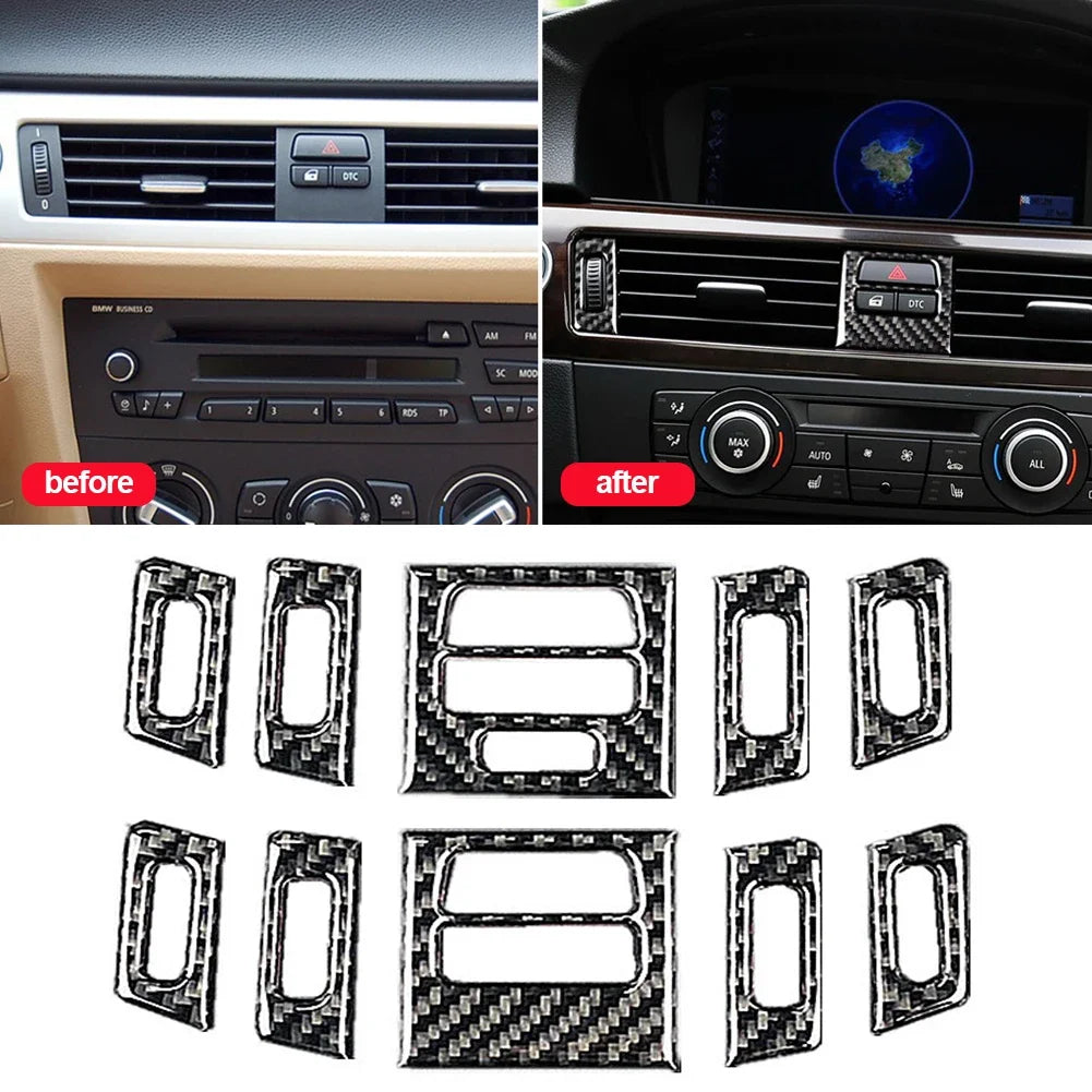 Carbon Fiber Interior Sticker For BMW E90 E92 E93