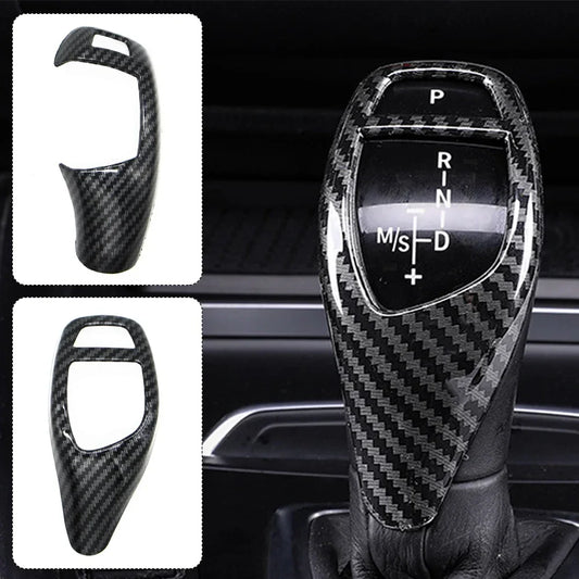 Carbon Fiber Texture Gear Shift Panel Frame Gear