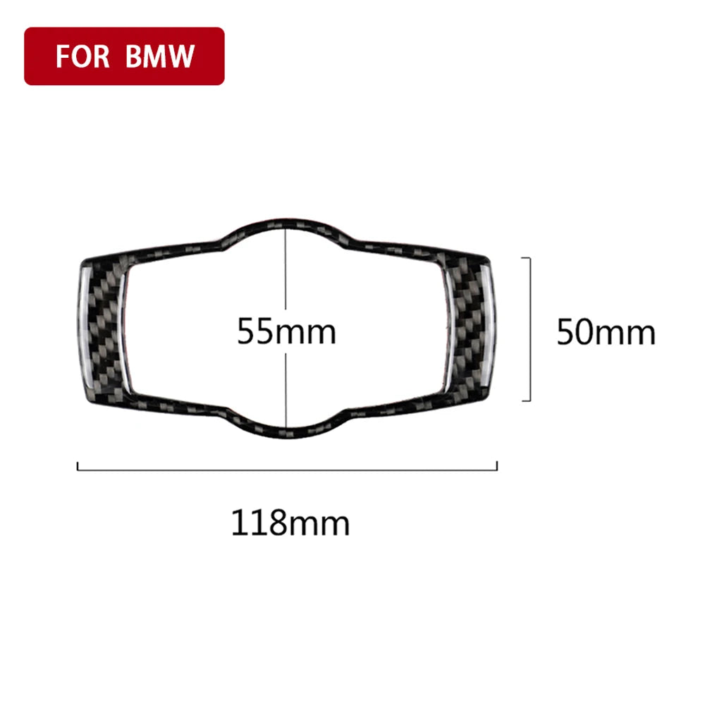 Carbon Fiber Car Headlight Switch Frame Cover