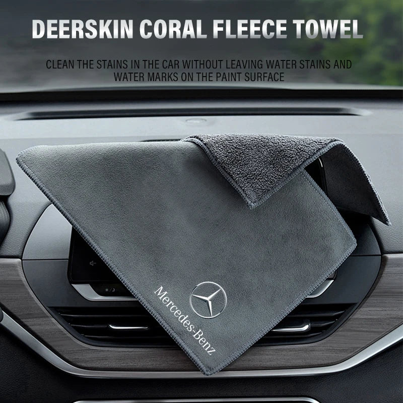 Super Absorbent Car Drying Towel Suede Coral