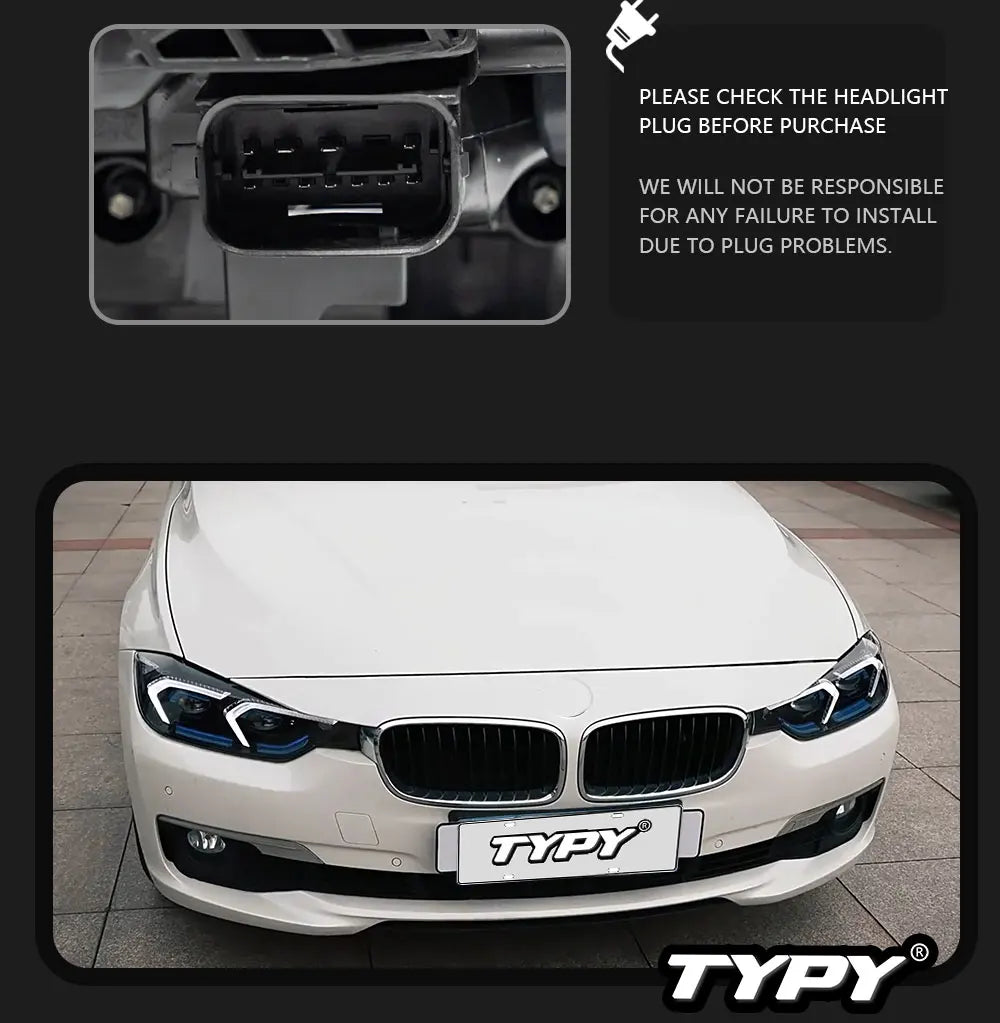 TYPY Car Headlights For BMW 3 Series F30 F35 2013-2019 LED Car Lamps Daytime Running Lights Dynamic Turn Signals Car Accessories