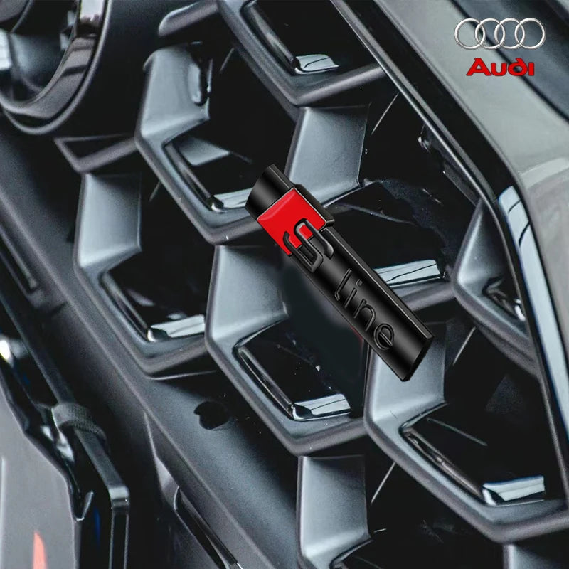 3d Metal Audi S Line Emblem Black